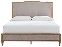 Load image into Gallery viewer, Sharlance California King Upholstered Panel Bed, Dresser and Mirror