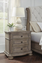 Load image into Gallery viewer, Ardenfield King Upholstered Sleigh Bed, Dresser, Mirror and Nightstand
