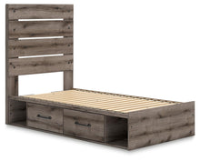 Load image into Gallery viewer, Graystorm Twin Panel Bed with Storage, Dresser, Mirror and Nightstand