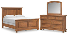 Load image into Gallery viewer, Feddinger Queen Panel Bed with Mirrored Dresser