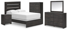Load image into Gallery viewer, Hollivern Full Panel Bed, Dresser, Mirror, Chest and Nightstand