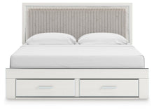 Load image into Gallery viewer, Zuraleus King Upholstered Panel Platform Storage Bed, Dresser, Mirror and Nightstand