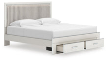 Load image into Gallery viewer, Zuraleus King Upholstered Panel Platform Storage Bed, Dresser, Mirror and Nightstand