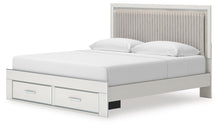Load image into Gallery viewer, Zuraleus King Upholstered Panel Platform Storage Bed, Dresser, Mirror and Nightstand