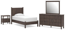 Load image into Gallery viewer, Pamytta Twin Panel Platform Bed, Dresser, Mirror and Nightstand