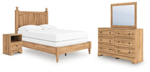 Load image into Gallery viewer, Aleaport Full Panel Bed with Mirrored Dresser and Nightstand