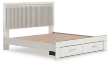 Load image into Gallery viewer, Zuraleus King Upholstered Panel Platform Storage Bed, Dresser and Mirror