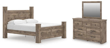Load image into Gallery viewer, Rusticott King Poster Bed, Dresser and Mirror