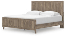 Load image into Gallery viewer, Rusticott King Panel Bed with Mirrored Dresser and Nightstand