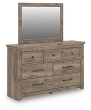 Load image into Gallery viewer, Rusticott King Panel Bed with Mirrored Dresser