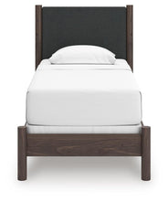 Load image into Gallery viewer, Pamytta Twin Upholstered Panel Bed, Dresser, Mirror and Nightstand