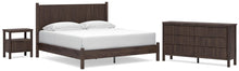 Load image into Gallery viewer, Pamytta King Panel Platform Bed, Dresser, Mirror and Nightstand