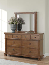 Load image into Gallery viewer, Rowlenstown King Poster Bed with Mirrored Dresser and Nightstand