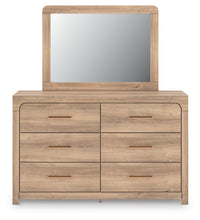 Load image into Gallery viewer, Kinlanni Queen Upholstered Platform Bed, Dresser and Mirror