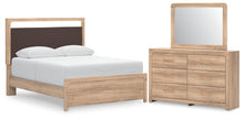 Load image into Gallery viewer, Kinlanni Queen Upholstered Platform Bed, Dresser and Mirror