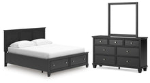 Load image into Gallery viewer, Lanolee California King Panel Storage Bed, Dresser and Mirror