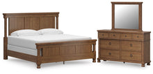 Load image into Gallery viewer, Rowlenstown King Poster Bed with Mirrored Dresser