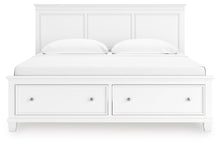 Load image into Gallery viewer, Fortman King Panel Storage Bed with Mirrored Dresser
