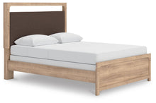 Load image into Gallery viewer, Kinlanni Queen Upholstered Panel Bed, Dresser, Mirror and Nightstand