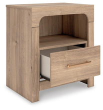Load image into Gallery viewer, Kinlanni Queen Upholstered Platform Bed, Dresser, Mirror and Nightstand