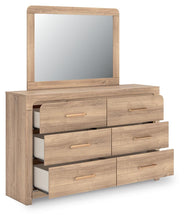 Load image into Gallery viewer, Kinlanni King Upholstered Panel Bed, Dresser and Mirror