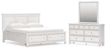 Load image into Gallery viewer, Fortman California King Panel Storage Bed, Dresser and Mirror