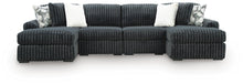 Load image into Gallery viewer, Midnight-Madness 4-Piece Double Chaise Sectional