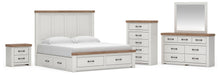 Load image into Gallery viewer, Savonport King Panel Storage Bed, Dresser, Mirror, Chest and Nightstand