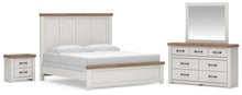 Load image into Gallery viewer, Savonport King Panel Bed. Dresser, Mirror and Nightstand