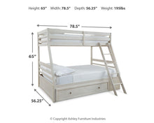 Load image into Gallery viewer, Robbinsdale Twin over Full Bunk Bed with Storage