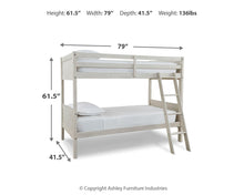 Load image into Gallery viewer, Robbinsdale Twin/Twin Bunk Bed w/Ladder