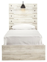 Load image into Gallery viewer, Cambeck Twin Panel Bed with Mirrored Dresser and Nightstand