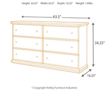 Load image into Gallery viewer, Maribel Six Drawer Dresser
