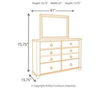 Load image into Gallery viewer, Willowton Dresser and Mirror
