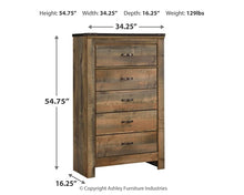 Load image into Gallery viewer, Trinell Five Drawer Chest

