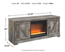 Load image into Gallery viewer, Wynnlow 63" TV Stand with Electric Fireplace
