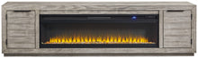 Load image into Gallery viewer, Naydell 92" TV Stand with Electric Fireplace
