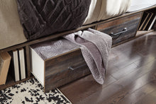 Load image into Gallery viewer, Drystan Queen Panel Bed with 2 Storage Drawers with Mirrored Dresser
