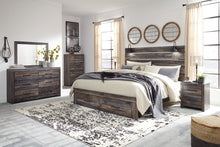 Load image into Gallery viewer, Drystan King Panel Bed with Storage with Mirrored Dresser, Chest and Nightstand
