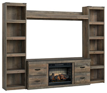 Load image into Gallery viewer, Trinell 4-Piece Entertainment Center with Electric Fireplace
