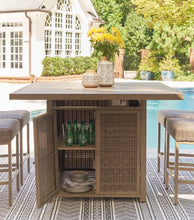 Load image into Gallery viewer, Walton Bridge Square Bar Table w/Fire Pit
