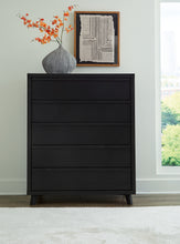 Load image into Gallery viewer, Danziar King Panel Headboard with Mirrored Dresser, Chest and Nightstand
