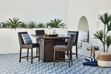 Load image into Gallery viewer, Paradise Trail Outdoor Counter Height Dining Table with 4 Barstools
