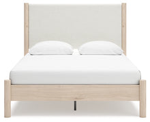 Load image into Gallery viewer, Cadmori Queen Upholstered Panel Bed with Mirrored Dresser and Chest

