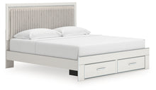 Load image into Gallery viewer, Zuraleus King Upholstered Panel Platform Storage Bed
