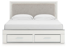 Load image into Gallery viewer, Zuraleus King Upholstered Panel Platform Storage Bed
