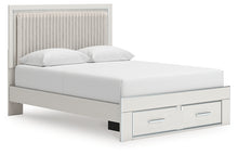 Load image into Gallery viewer, Zuraleus Queen Upholstered Panel Platform Storage Bed

