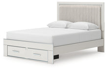 Load image into Gallery viewer, Zuraleus Queen Upholstered Panel Platform Storage Bed
