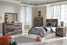 Load image into Gallery viewer, Derekson Twin Panel Headboard Bed with Mirrored Dresser, Chest and Nightstand
