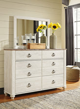 Load image into Gallery viewer, Willowton California King Panel Bed with Mirrored Dresser
